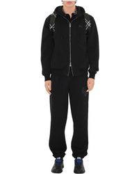 Burberry - Ekd Badge Cotton Zip Hoodie - Lyst
