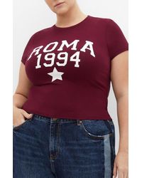 City Chic - Micro Graphic T-Shirt - Lyst
