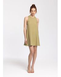Monlicia - Calia Cream Mini Linen Dress - Lyst