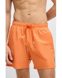 BOSS - Iconic Side Stripe Stretch Swim Trunks - Lyst