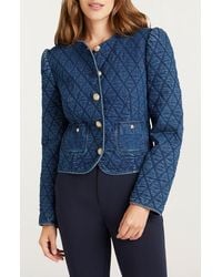 Cinq À Sept - Gretchen Quilted Denim Jacket - Lyst