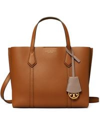 Tory Burch - Perry Small Triple Compartment Leather Tote - Lyst