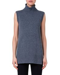 Akris Punto - Sleeveless Longline Virgin Wool & Cashmere Sweater - Lyst