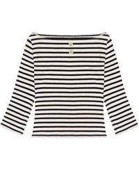 Oddli - 3/4 Sleeve Boat Neck Top - Lyst