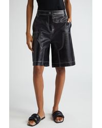 Stand Studio - Rue Leather Shorts - Lyst