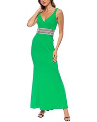 Marina - Bead Waist Detail Sleeveless Gown - Lyst