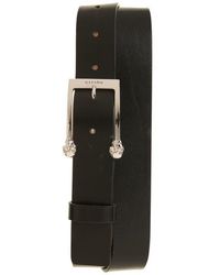 McQueen - Twin Skull Leather Belt - Lyst
