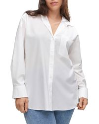 Mango - Oversize Cotton Button-up Shirt - Lyst