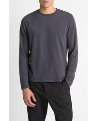 Vince - Birdseye Jacquard Pima Cotton Long-Sleeve T-Shirt - Lyst