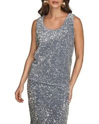 Donna Karan - Sequin Velvet Tank - Lyst