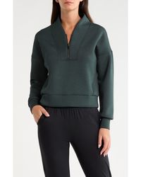Spanx - Airessentials Shawl Collar Quarter Zip Pullover - Lyst