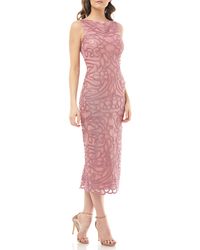 stretch crepe midi dress js collections