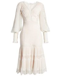 Tadashi Shoji - Lace Pintuck Long Sleeve Cocktail Dress - Lyst