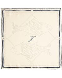 Jacquemus - Le Foulard Fish Print Silk Scarf - Lyst
