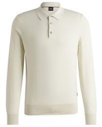 BOSS - Gemello Cotton Polo Sweater - Lyst