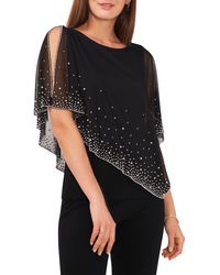 Chaus - Cold Shoulder Cape Beaded Top - Lyst