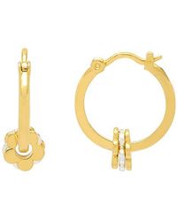 Estella Bartlett - Multi Flower Beaded Hoop Earrings - Lyst