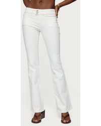 Edikted - Mattea Patch Pocket Low Rise Flare Jeans - Lyst