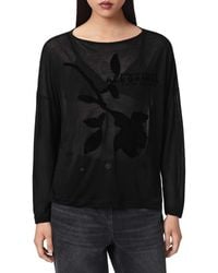 AllSaints - Athea Rita Tencel Modal Graphic Tee - Lyst