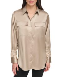 DKNY - Long Sleeve Button-up Shirt - Lyst