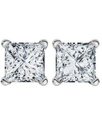 Bliss Diamond - Certified 4Ct Princess Cut Martini Studs 14K Lab Grown - Lyst