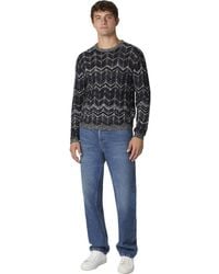 Missoni - Crew-Neck Cotton Chevron Pullover With Ribbed Trims - Lyst