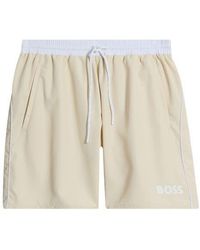 BOSS - Starfish Graphic Logo Swim Trunks - Lyst