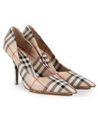 Burberry - Aubri Check Pointed Toe Pump - Lyst