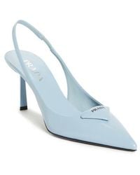 Prada - Modellerie Pointed Toe Slingback Pump - Lyst
