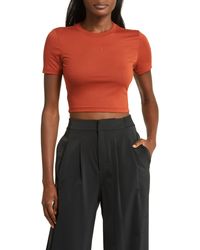 Nike - Embroidered Logo Crop Top - Lyst
