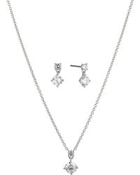Nadri - Stud Earrings & Pendant Necklace Set - Lyst