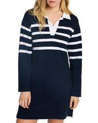 Faherty - Rugby Stripe Long Sleeve Cotton Polo Dress - Lyst