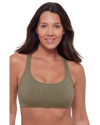 S3 - Ribbed Scoopneck Crossback Bikini Top - Lyst