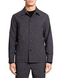 Theory - Selk Wool Blend Chore Jacket - Lyst