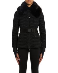 3 MONCLER GRENOBLE - Plantrey Pleated Belted Down Jacket With Removable Faux Fur Collar - Lyst