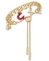 TRUE RELIGION - Horseshoe Cross Slider Bracelet - Lyst