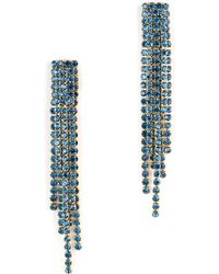 Deepa Gurnani - Elisa Crystal Linear Drop Earrings - Lyst