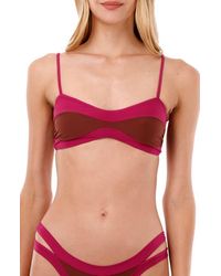 MALAI - Halo Colorblock Bikini Top - Lyst