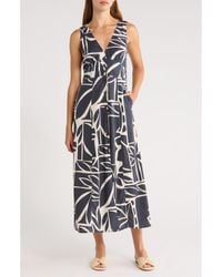 Marine Layer - Camila Printed Sleeveless Hemp Blend Maxi Dress - Lyst