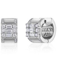 Mindi Mond - Clarity Diamond Huggie Hoop Earrings - Lyst
