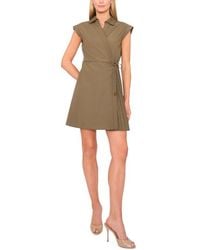 Halogen® - Pleated Wrap Minidress - Lyst
