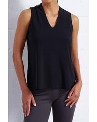 Franne Golde - Luxe Stretch V-Neck Sleeveless Shell - Lyst