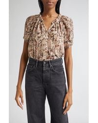 Ramy Brook - Soraya Pleated Puff Sleeve Top - Lyst