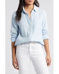 Caslon - Caslon(r) Casual Gauze Button-up Shirt - Lyst