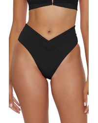 Becca - Color Code High Waist Bikini Bottoms - Lyst