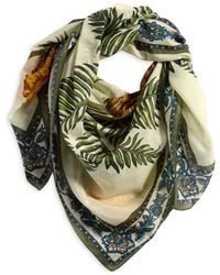 Echo - Palma Paradisi Cotton & Silk Square Scarf - Lyst