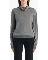 KHAITE - Annette Merino Wool Blend Funnel Neck Sweater - Lyst