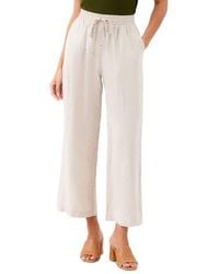 Karen Kane - Wide Leg Drawstring Linen Pants - Lyst