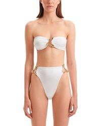 Moeva - Clyde Waist Satin Bikini Bottom - Lyst
