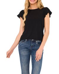 Cece - Bubble Sleeve Stretch Crepe Knit Top - Lyst